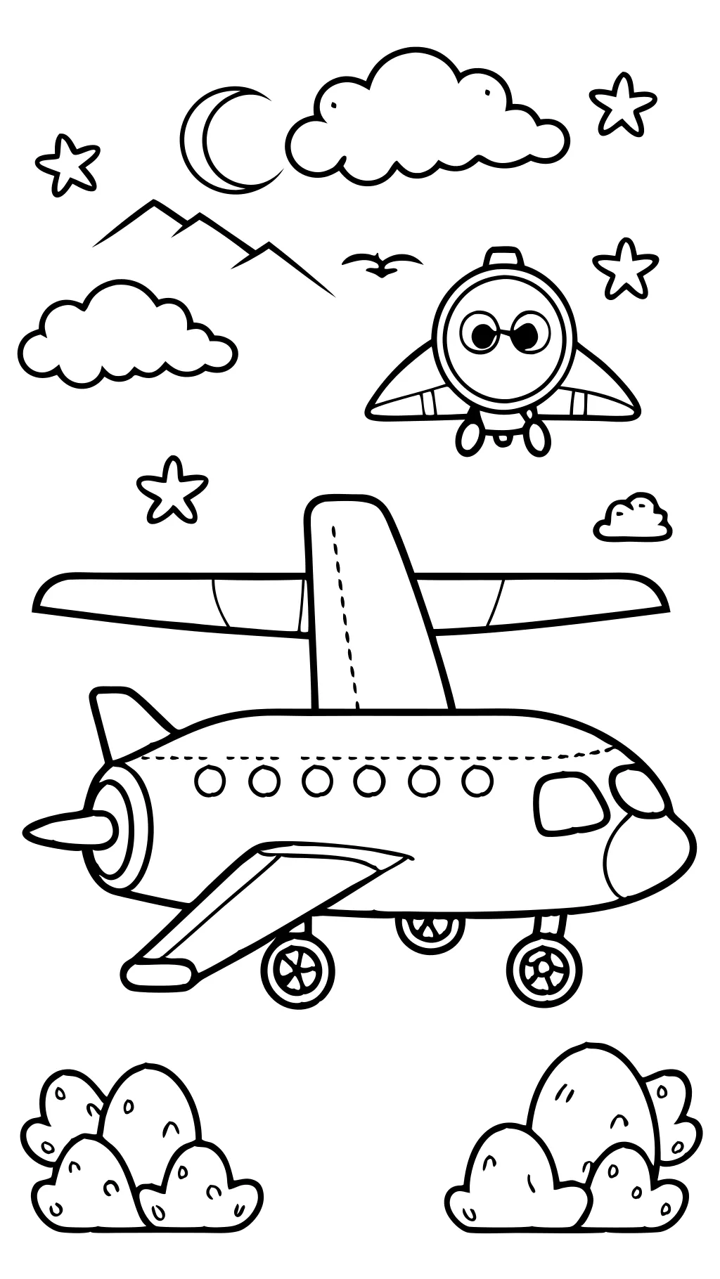 coloriages d’avion imprimable gratuitement